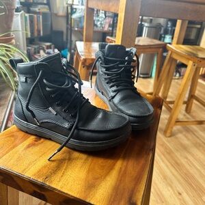 Women’s Lems Black Leather Boulder Boots - waterproof